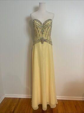 Tony Bowls Le Gala Yellow Gown